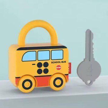 Машинка Замочок із ключем Toy Key 469 Жовта 23202 фото