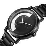 Годинник чоловічий Tomi Gentleman Steel Black з двома ремінцями 38679 фото
