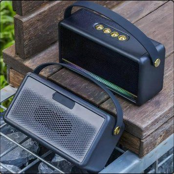 Колонка портативна акумуляторна Bluetooth M640 BT Чорна 36186 фото
