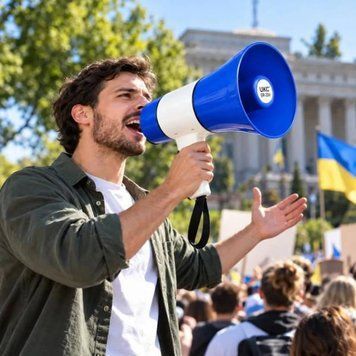 Гучномовець рупор MEGAPHONE ER 22 UKC Синій 30204 фото