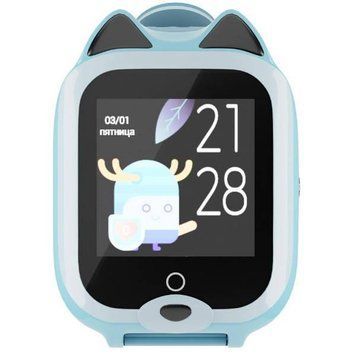 Годинник-смарт з вушками дитячий водонепроникний з GPS і 4G MYOX MX-58BW Блакитний 28463 фото