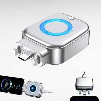 Адаптер автоматичного відключення заряджання Smart Auto Stop Charging Protector 140W USB-C з AI-контролем Сірий 38009 фото